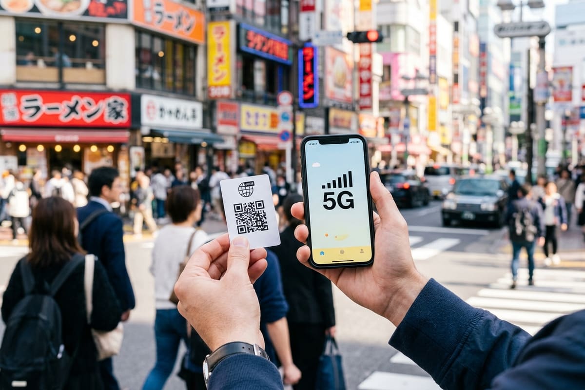 Reise-eSIM: Internet ab Ankunft